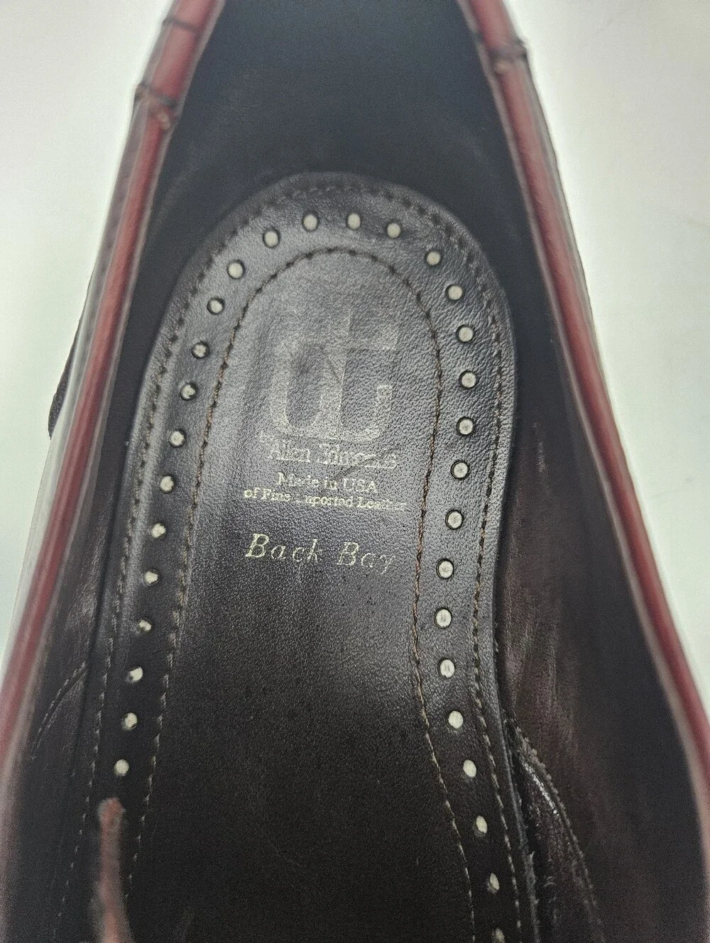Allen Edmonds Men’s Shoes BACK BAY 11.5 D Burgundy Oxford  Toe Cap
